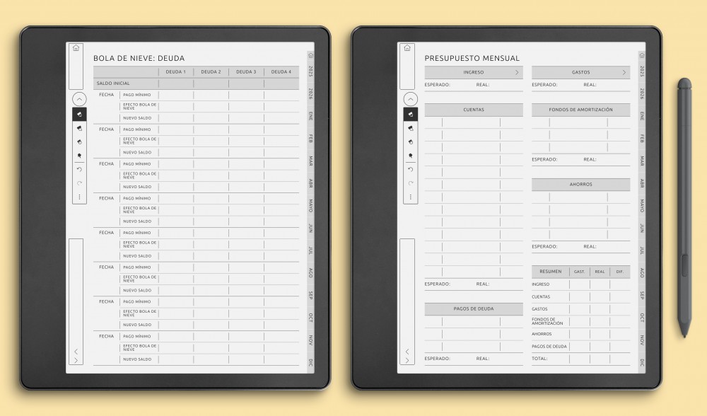 Planificadores Presupuestarios para Kindle Scribe