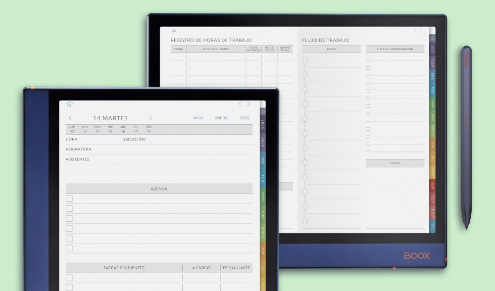 Planificadores de Trabajo y Negocios para BOOX Note