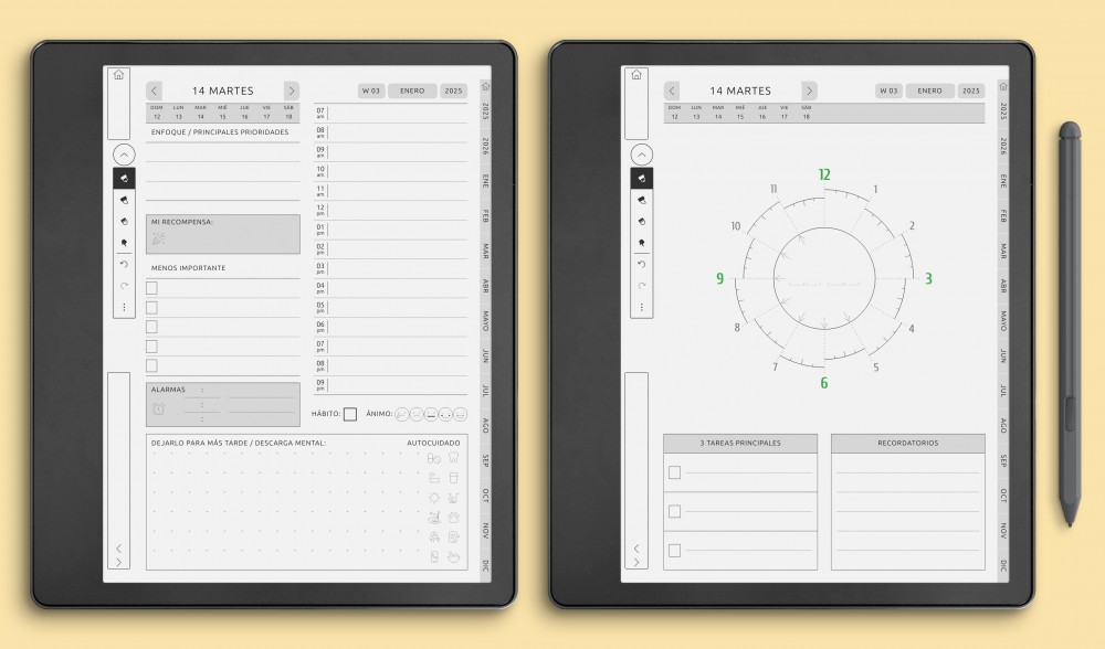 Planificadores Diarios para Kindle Scribe