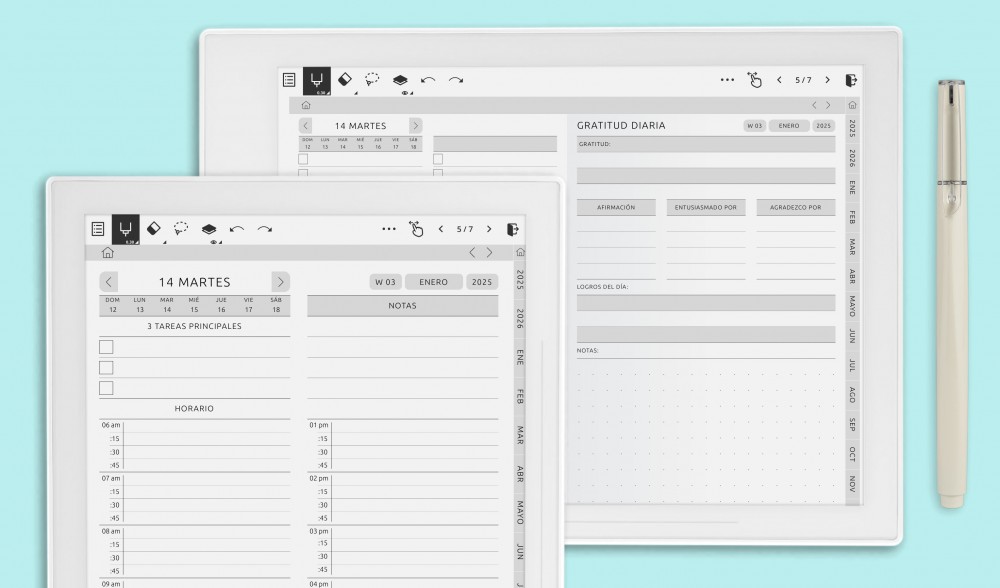 Planificadores Diarios para Supernote
