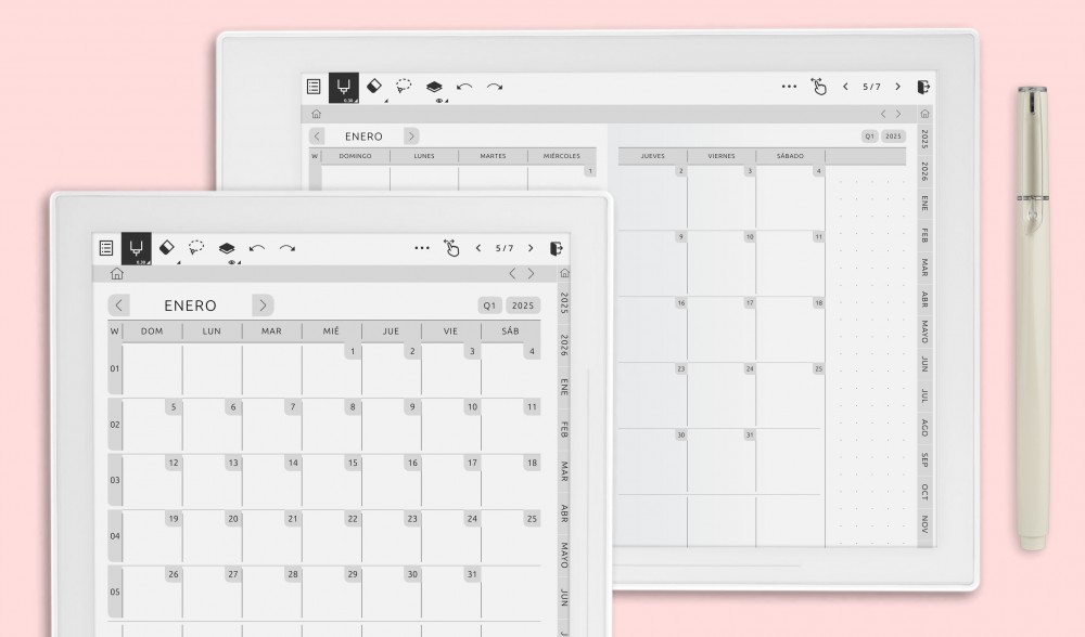 Planificadores Mensuales para Supernote