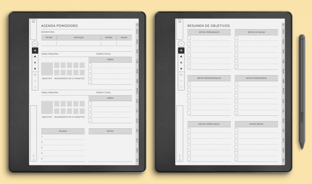 Planificadores de Productividad para Kindle Scribe