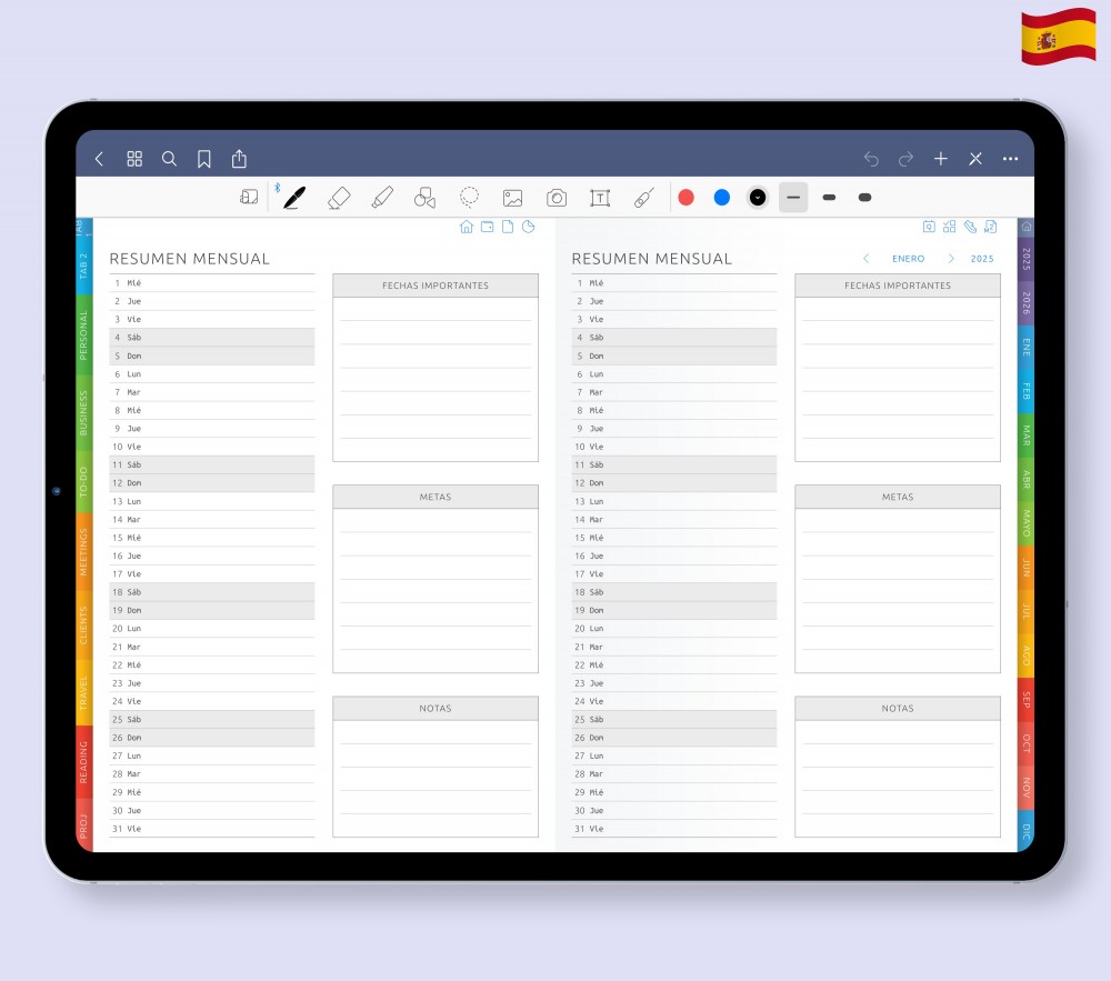 Maximiza tu eficiencia mensual Template for Digital Planner Maximiza tu eficiencia mensual for Digital Planner