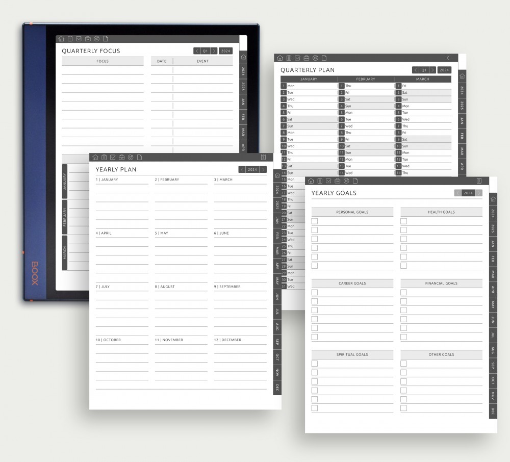 Establish Strategic Objectives Template for Boox Note