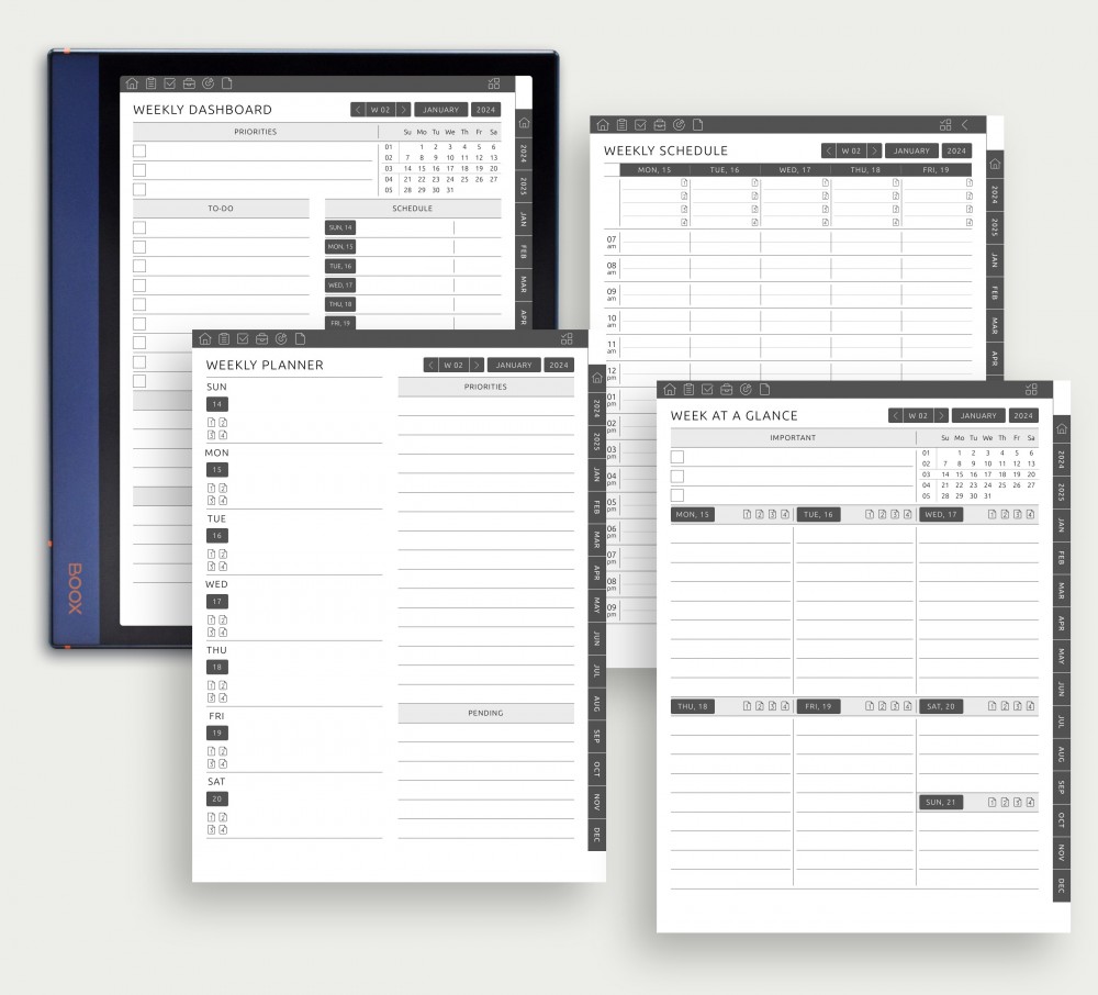 Optimize Your Weeks! Template for Boox Note