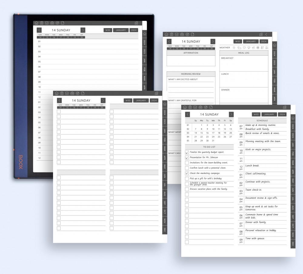 Optimize Daily Efficiency! Template for Boox Note