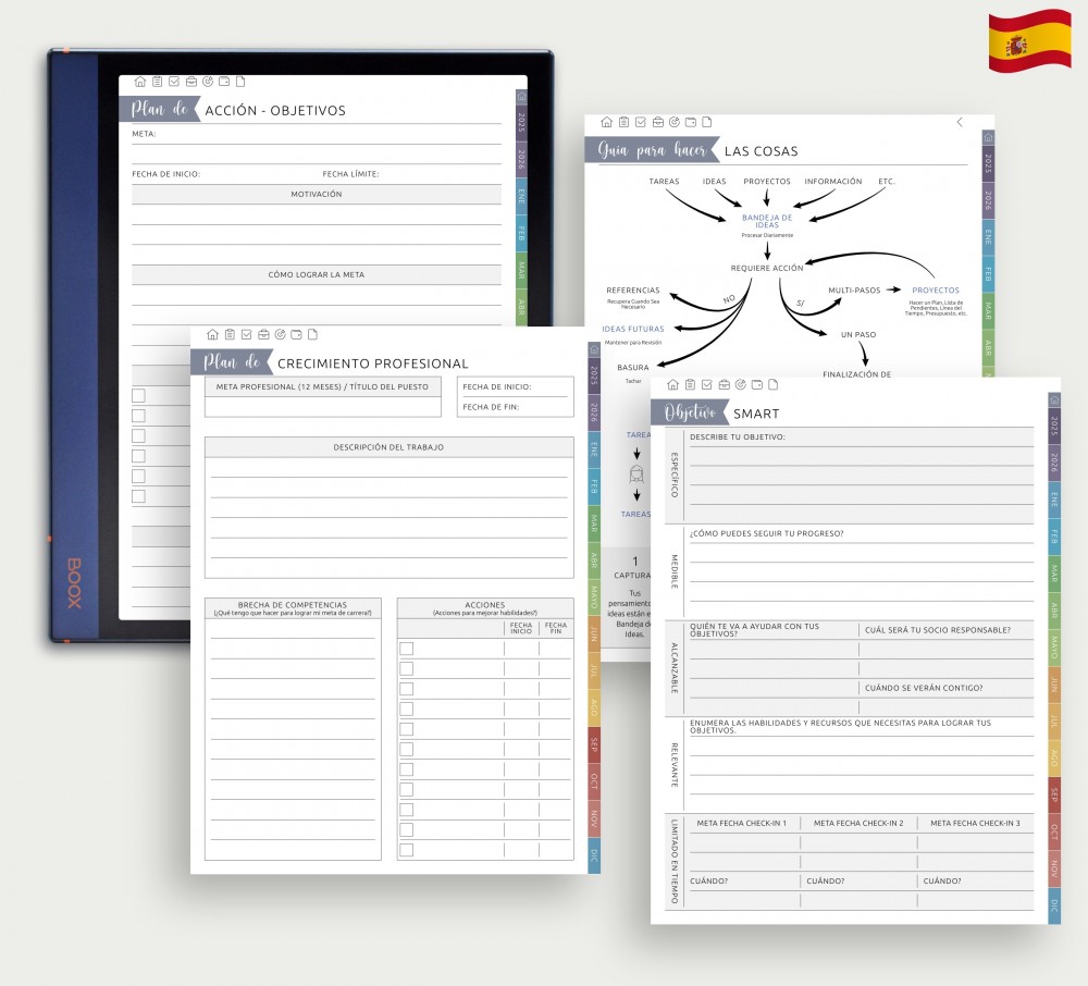 Convierta los planes en progreso for Boox Note Planner Convierta los planes en progreso Template for Boox Note