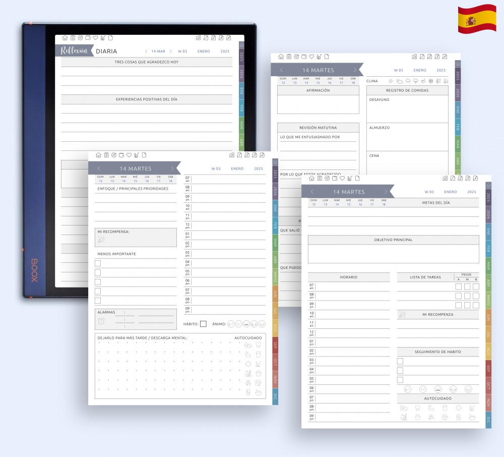Domine su horario diario for Boox Note Planner Domine su horario diario Template for Boox Note