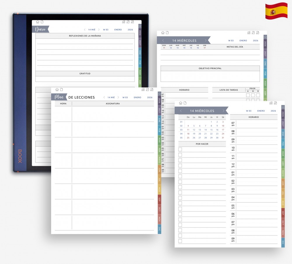 ✏️ Planifica cada día con intención Template for Boox Note