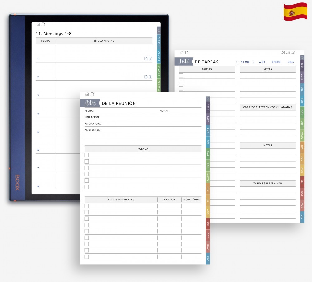 📋 Registra reuniones y mantén las tareas en movimiento Template for Boox Note