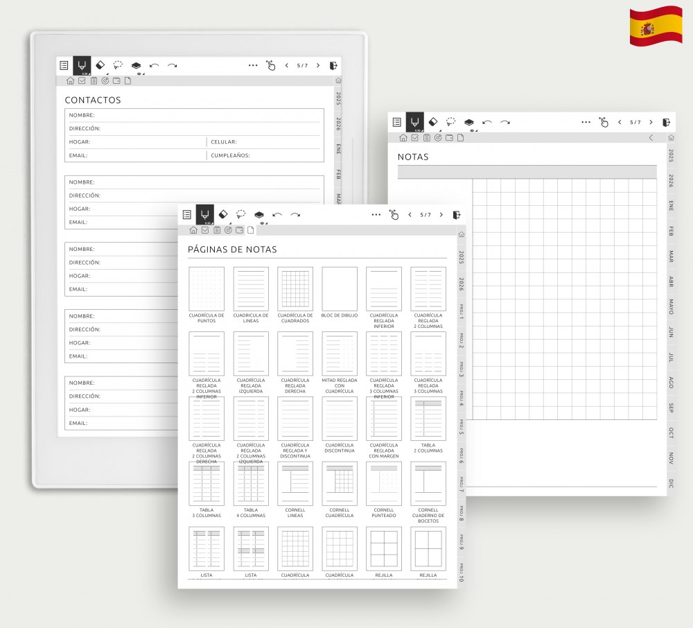 Personalice su experiencia de toma de notas con nuestras plantillas versátiles for Supernote Planner Personalice su experiencia de toma de notas con nuestras plantillas versátiles Template for Supernote
