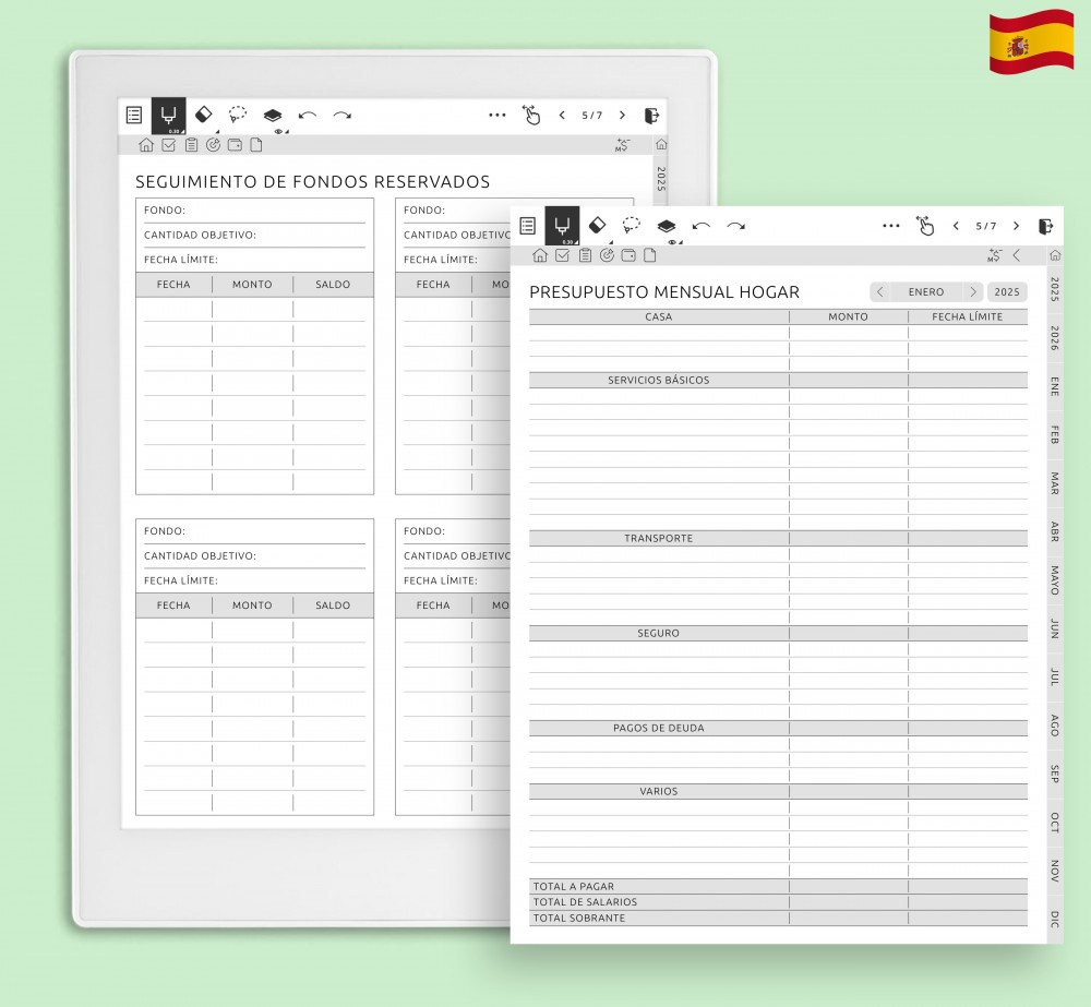 Tome el control de sus finanzas: Alcance la libertad financiera con 10 potentes plantillas for Supernote Planner Tome el control de sus finanzas: Alcance la libertad financiera con 10 potentes plantillas Template for Supernote