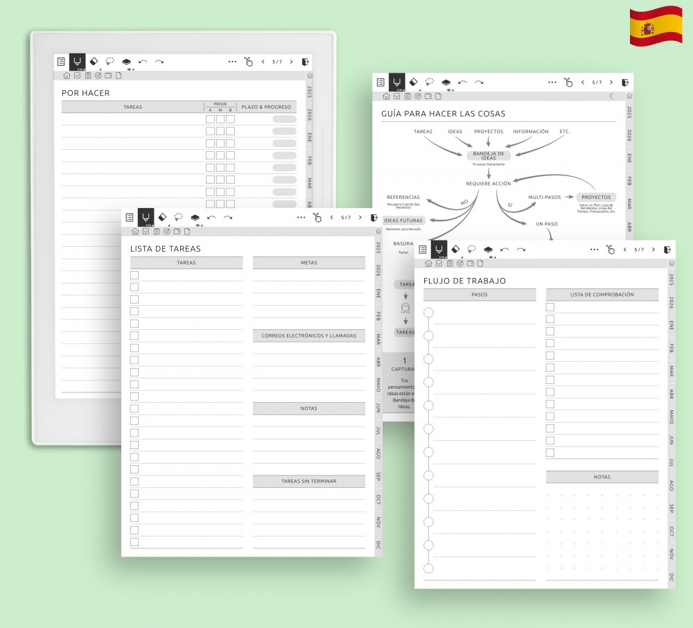 Aumente su productividad: Tome el control de sus tareas for Supernote Planner Aumente su productividad: Tome el control de sus tareas Template for Supernote