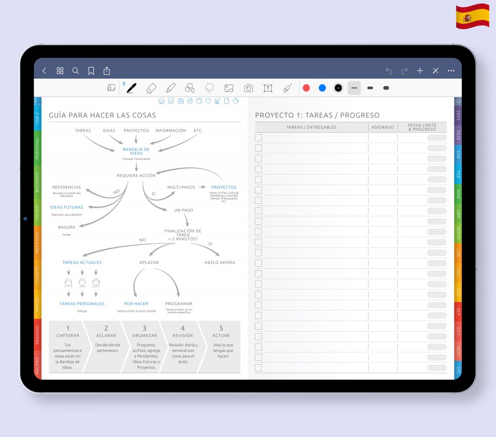 Toma el control de tus tareas y alcanza tus objetivos Template for Digital Planner Toma el control de tus tareas y alcanza tus objetivos for Digital Planner