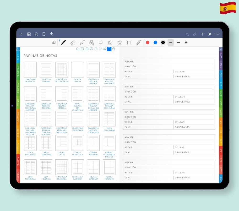 Personalice la forma en que toma notas con nuestra amplia gama de plantillas Template for Digital Planner Personalice la forma en que toma notas con nuestra amplia gama de plantillas for Digital Planner