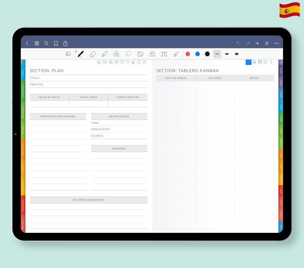 Maximiza tu productividad: Mantente al día de tus proyectos con páginas personalizables Template for Digital Planner Maximiza tu productividad: Mantente al día de tus proyectos con páginas personalizables for Digital Planner