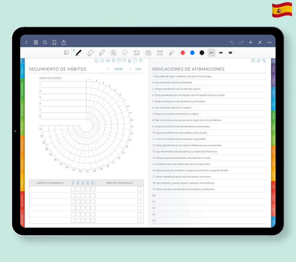Aumente su productividad con rastreadores, recordatorios y avisos personalizables Template for Digital Planner Aumente su productividad con rastreadores, recordatorios y avisos personalizables for Digital Planner