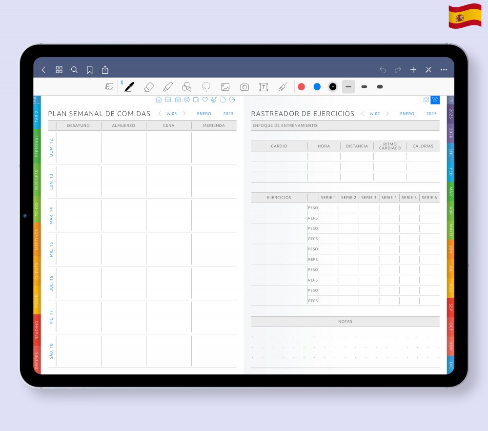 Toma el control de tu bienestar: Mejora tu forma física, nutrición y autocuidado con nuestras páginas de salud y bienestar Template for Digital Planner Toma el control de tu bienestar: Mejora tu forma física, nutrición y autocuidado con nuestras páginas de salud y bienestar for Digital Planner