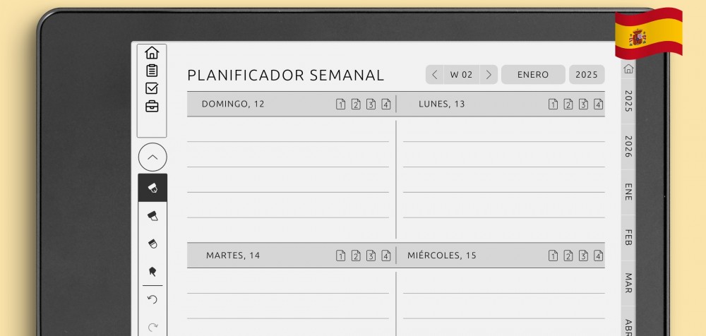 Planificador semanal Kindle Scribe