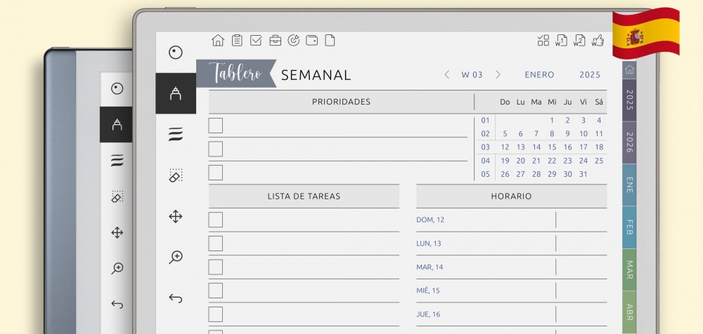 Planificador Semanal reMarkable