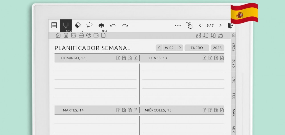 Planificador Semanal Supernote
