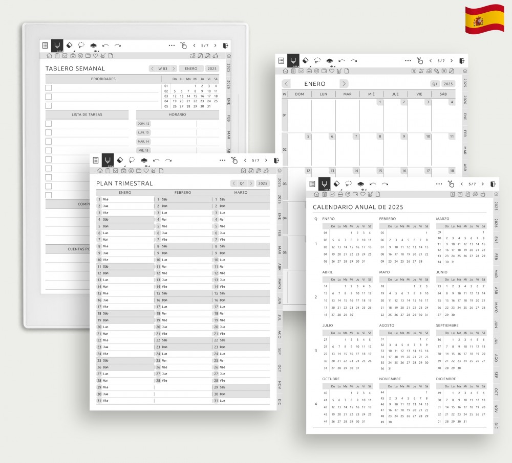Gestión de citas y eventos sin complicaciones for Supernote Planner Gestión de citas y eventos sin complicaciones Template for Supernote