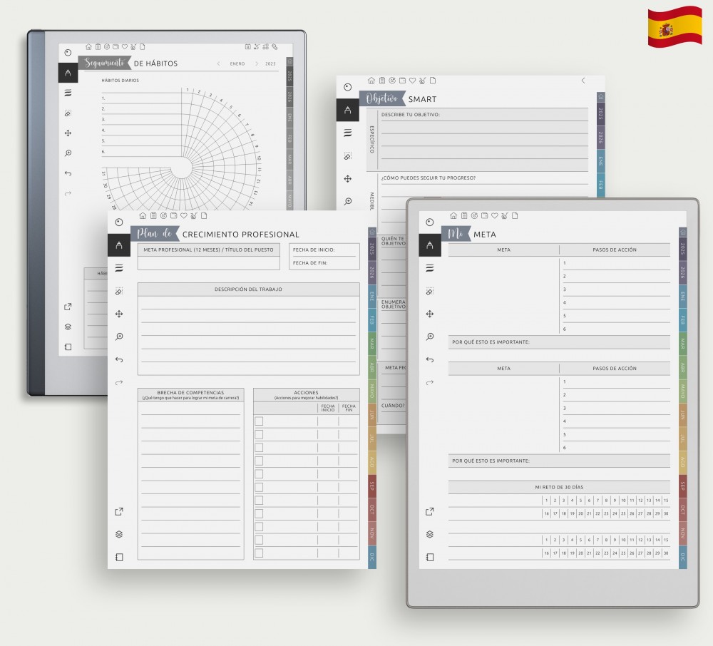 Transforma los objetivos en realidad for reMarkable Transforma los objetivos en realidad Template for reMarkable