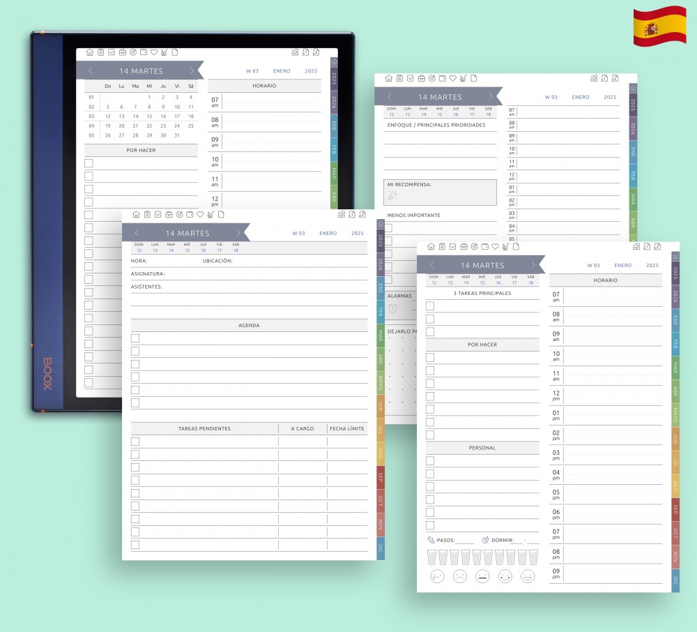 Mejore su rendimiento diario for Boox Note Planner Mejore su rendimiento diario Template for Boox Note