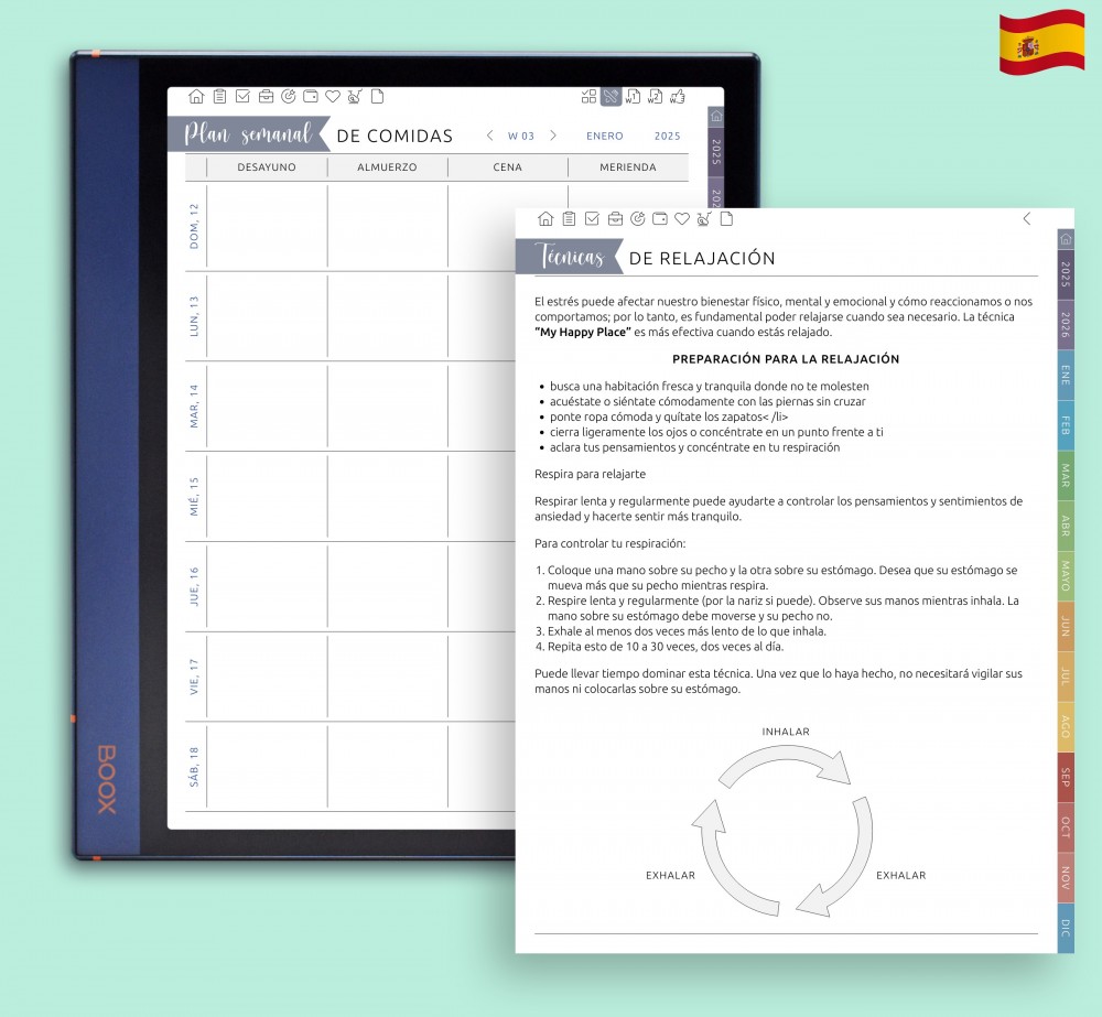 Emprenda un viaje de autocuidado con nuestra sección de Salud y Bienestar for Boox Note Planner Emprenda un viaje de autocuidado con nuestra sección de Salud y Bienestar Template for Boox Note
