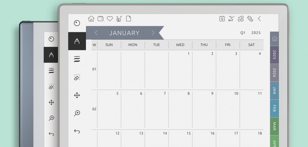 the first image for the reMarkable Monthly Planner