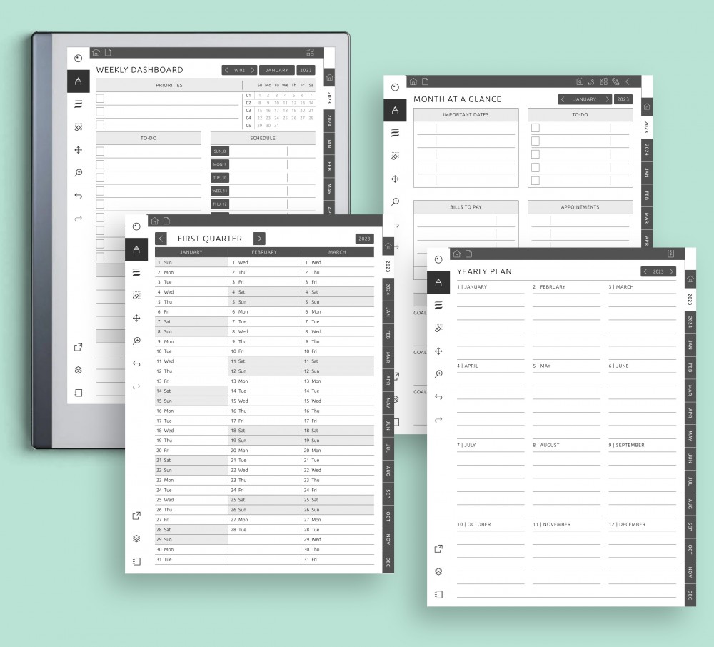 Plan and Schedule Your Tasks, Appointments, and Events for reMarkable Plan and Schedule Your Tasks, Appointments, and Events Template for reMarkable
