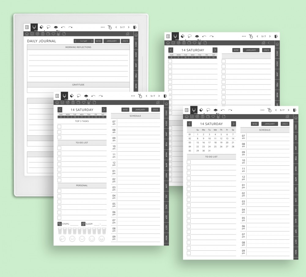 Unleash Your Daily Productivity: Harness the Power of Our Customizable Daily Planner for Supernote Planner Unleash Your Daily Productivity: Harness the Power of Our Customizable Daily Planner Template for Supernote