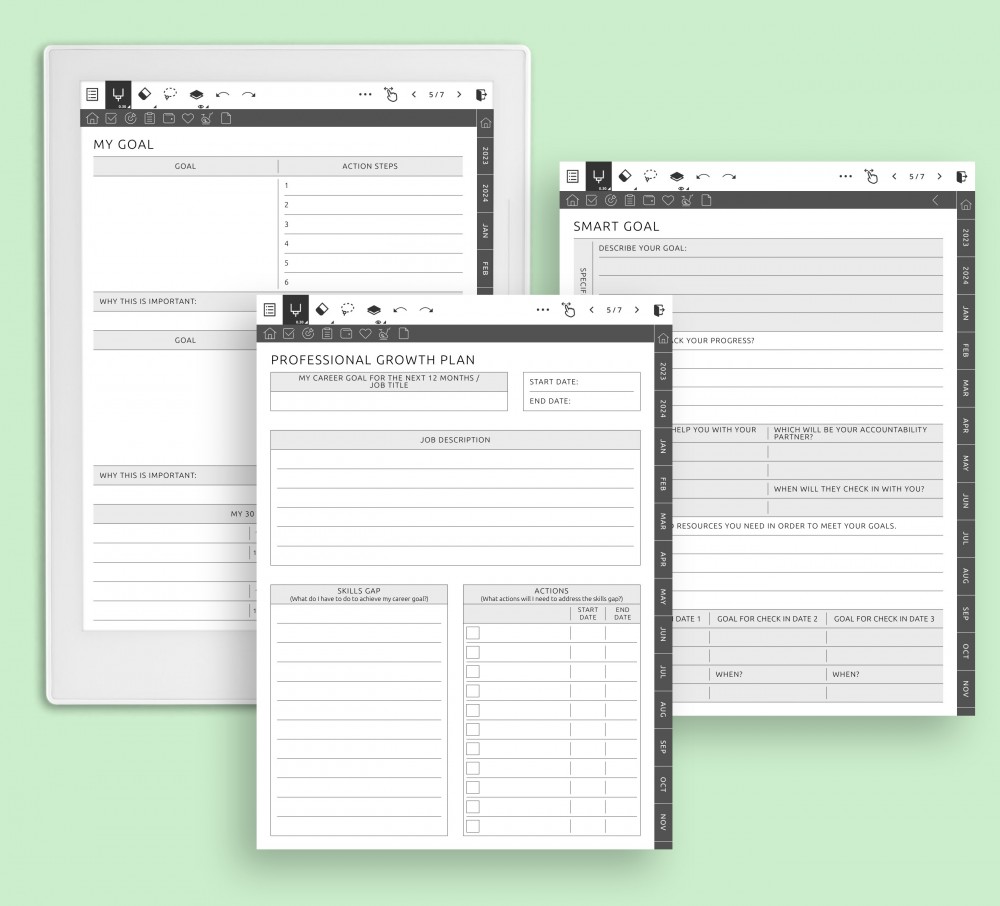 Ignite Your Potential: Unleash Your Ambitions with Our Goal-Oriented Planner for Supernote Planner Ignite Your Potential: Unleash Your Ambitions with Our Goal-Oriented Planner Template for Supernote