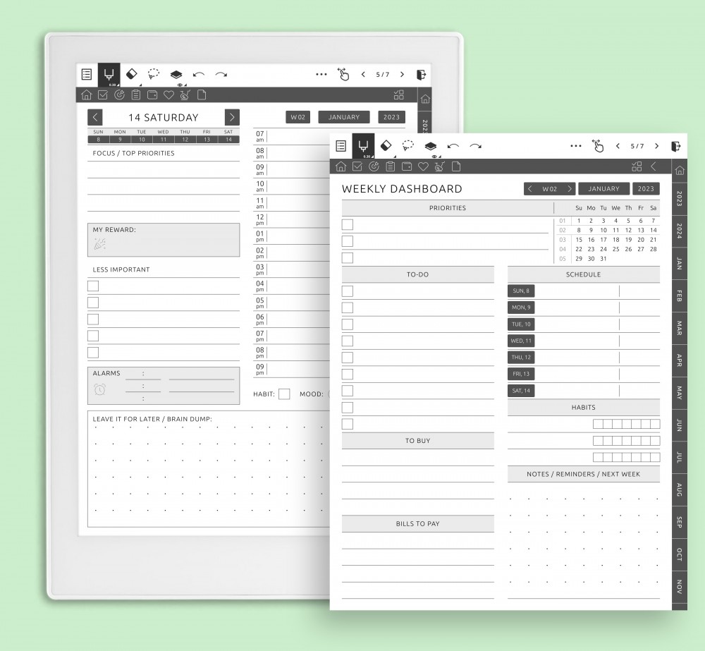 Create Your Perfect Planner: Customizable Templates for Your Lifestyle for Supernote Planner Create Your Perfect Planner: Customizable Templates for Your Lifestyle Template for Supernote