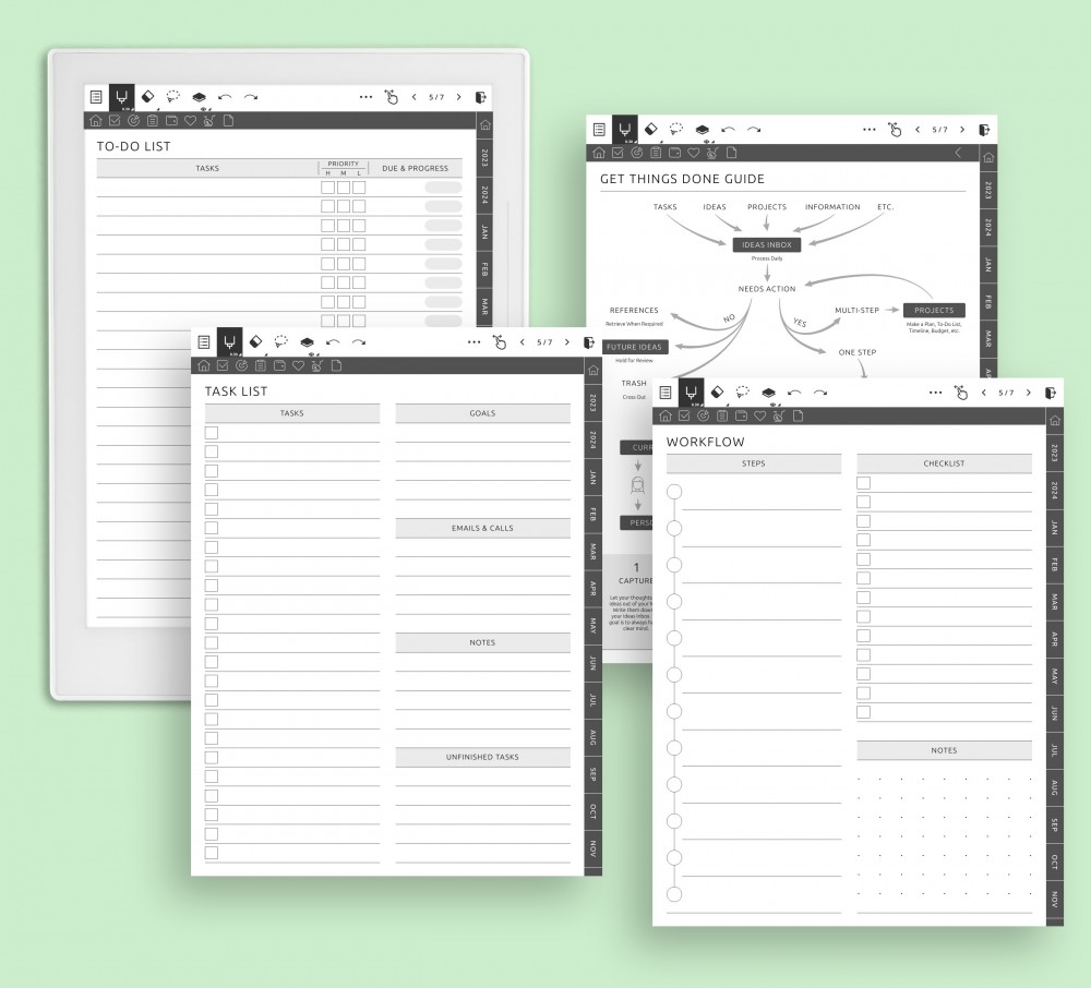 Supercharge Your Productivity: Take Command of Your Tasks for Supernote Planner Supercharge Your Productivity: Take Command of Your Tasks Template for Supernote