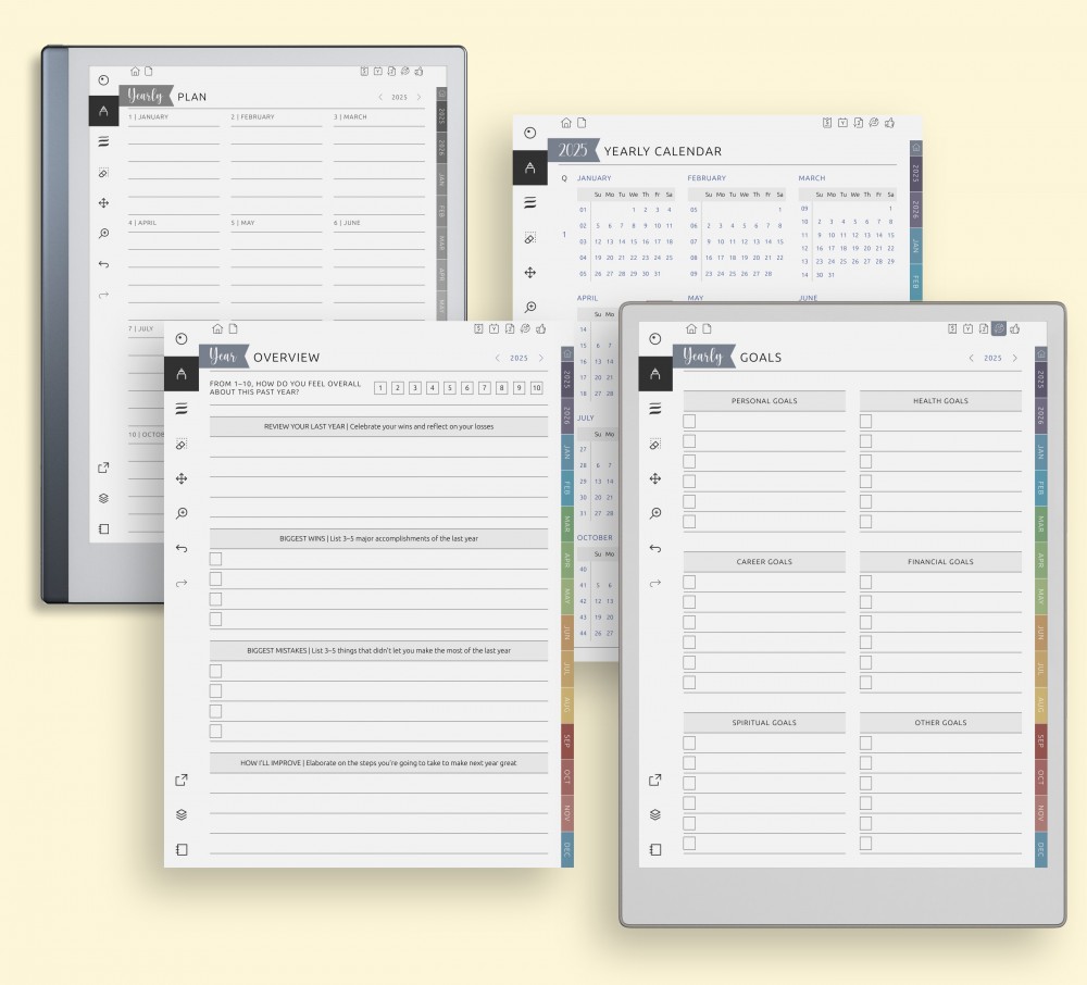 📆 Set Your Year in Motion for reMarkable 📆 Set Your Year in Motion Template for reMarkable