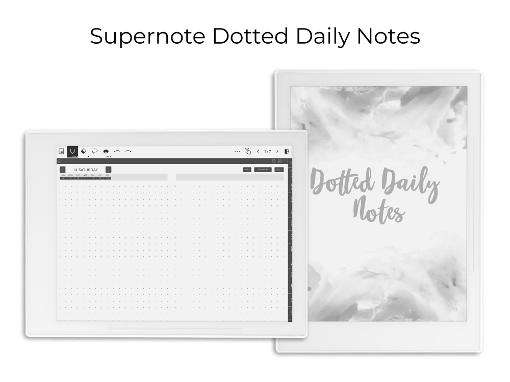 Supernote Dotted Daily Notes Supernote Dotted Daily Notes