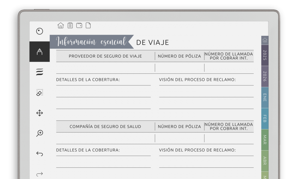 travel itinerary layout image for reMarkabel Travel Planner