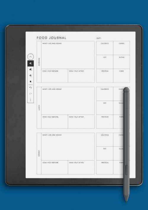 Kindle Scribe Food Journal Template