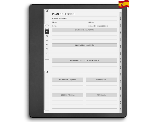 Planificador de profesores para Kindle Scribe
