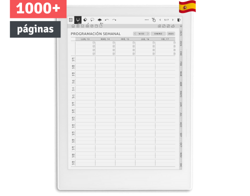 Planificador semanal para Supernote
