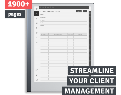 reMarkable Client Record Book