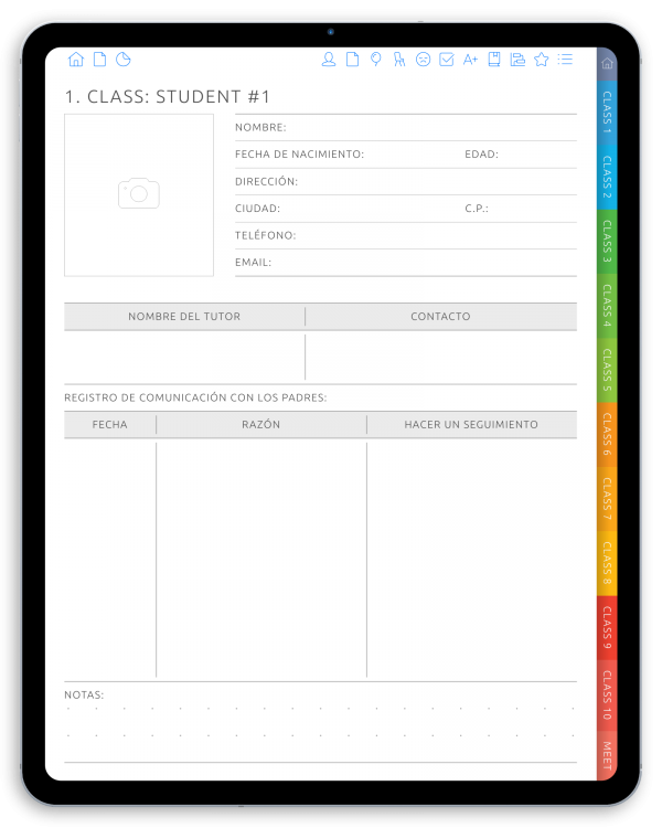Digital Teacher Planner [Dark] for iPad and Android