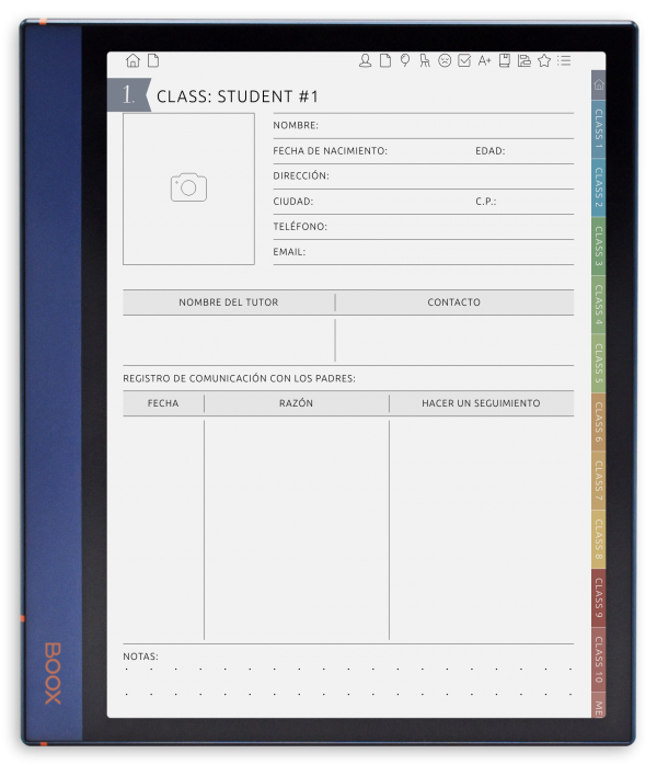 Teacher Planner for Onyx Boox Tablets