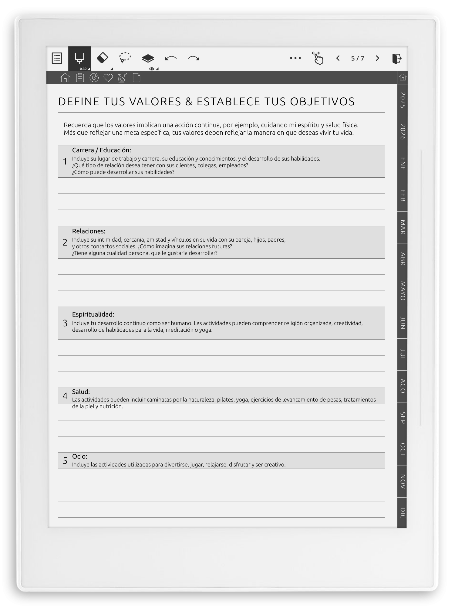 Supernote Wellness Planner 2026 & 2027: Get Your Planner Template PDF